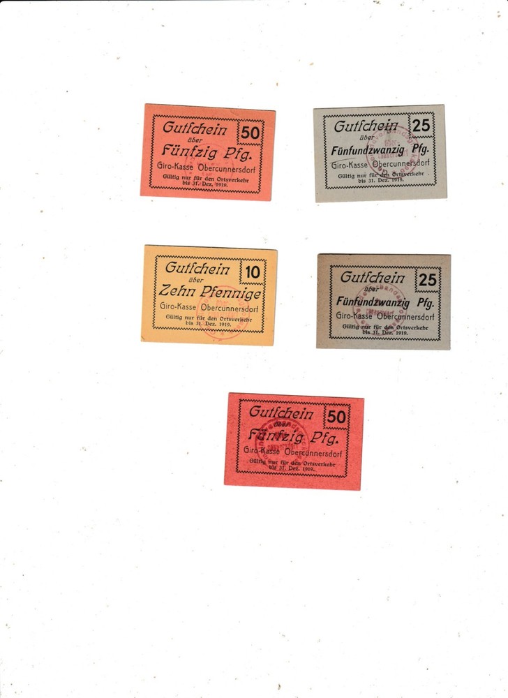 OBERCUNNERSDORF  5  NOTES  1919
