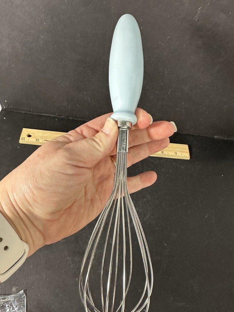 Rae Dunn Easter PEEP teal Blue Whisk Beat Mix Kitchen
