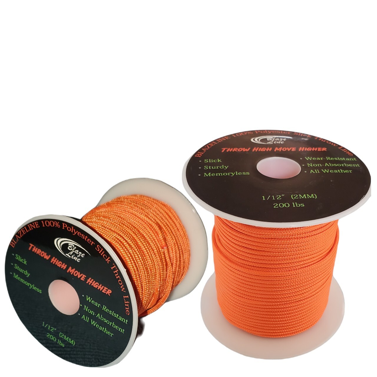 Arborist Climbing Throw Line 2 mm (1/12 in) 150 ft Spool Cord 200 lbs Tensile