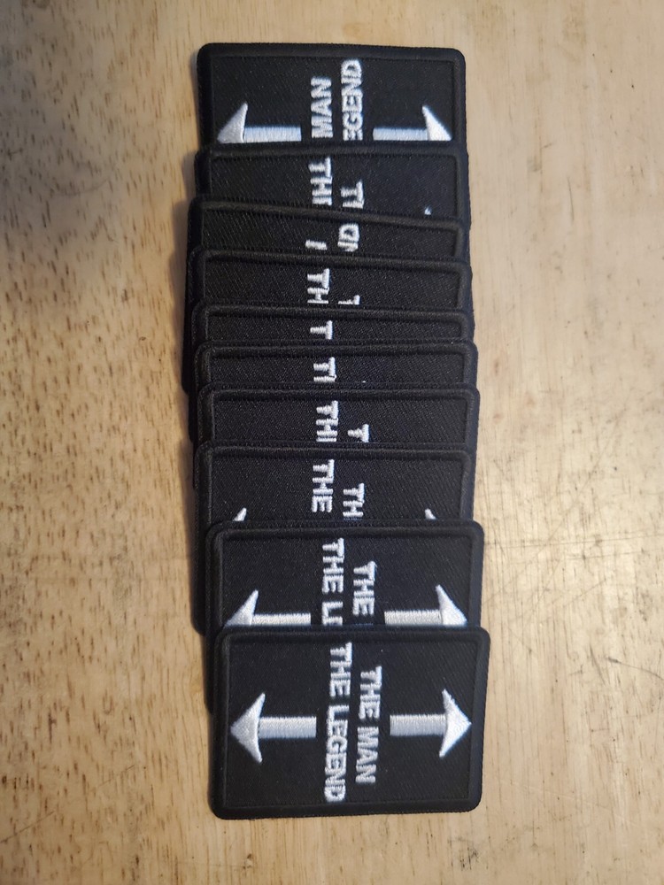 BIKER PATCH Funny Patch "THE MAN THE LEGEND" - 2.5x1.5IN