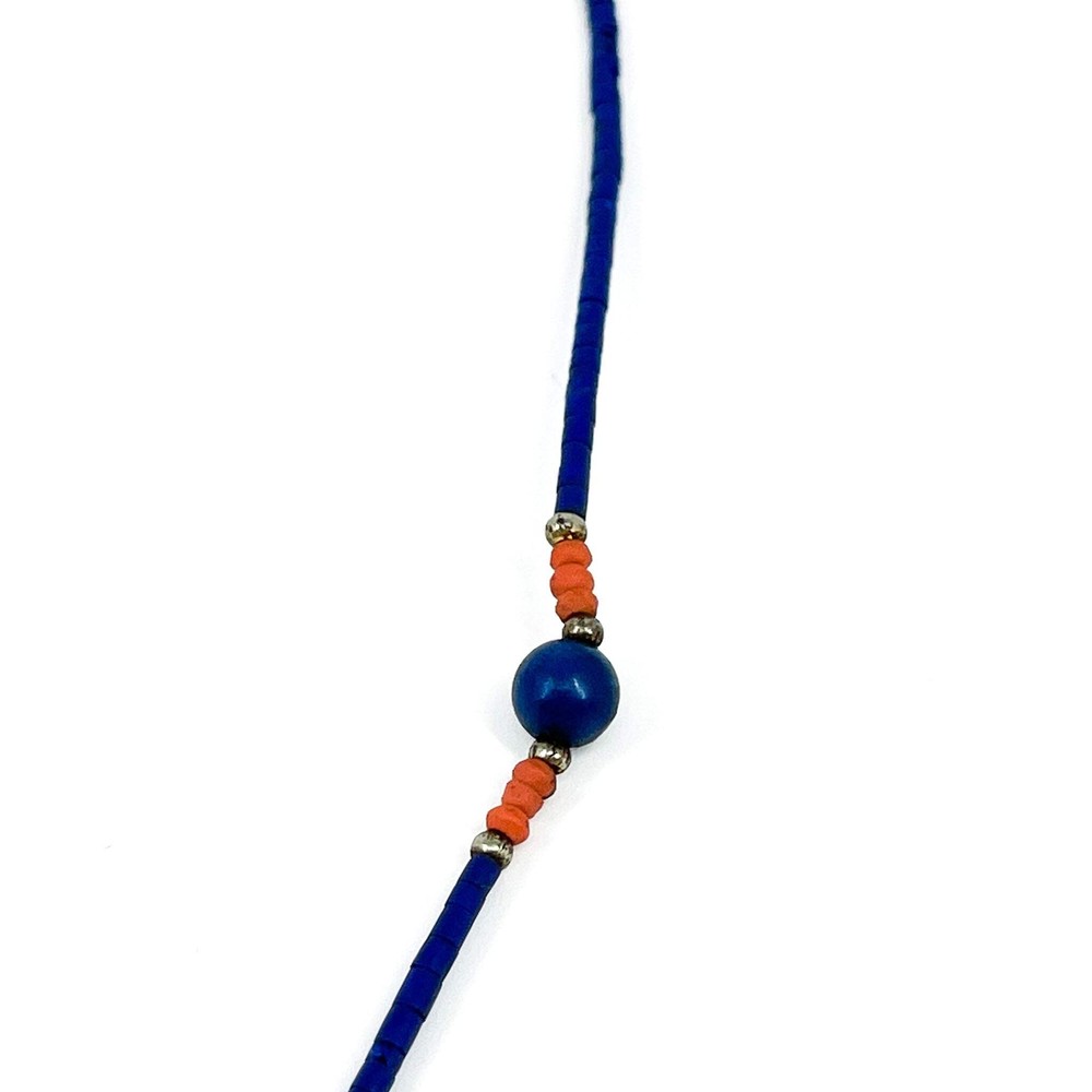 Lapis Stone Tiny Beaded Necklace Afghanistan