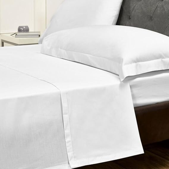 Forestree Luxury Solid Bedsheets in White, Soft and Smooth with 2 Pillow Covers
