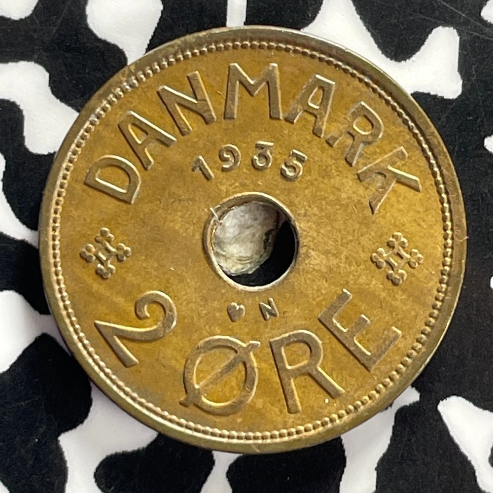 1935 Denmark 2 Ore Lot#C3040 Nice!