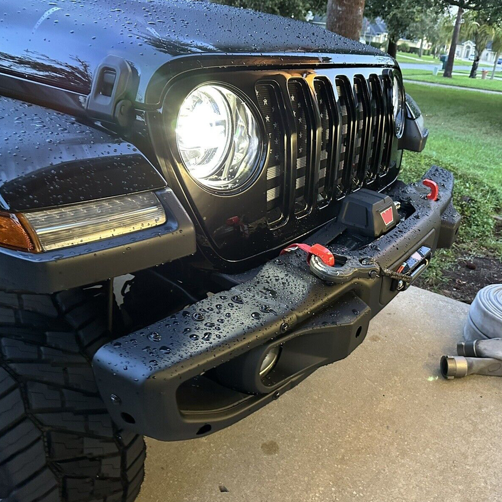 For Wrangler JL Rubicon / Gladiator 2018-2023 Steel Front Bumper Kit 10th Style