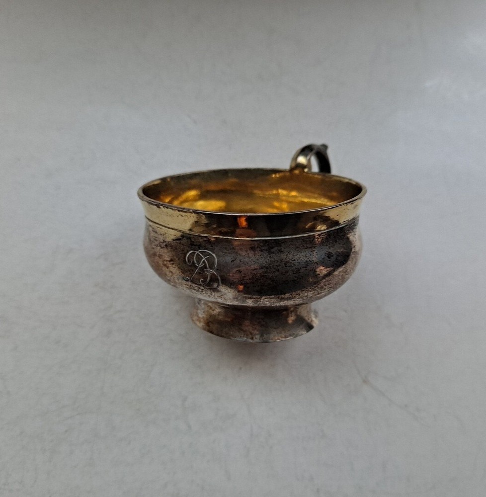Antique German Gilded Silver Brandy Cup Becher