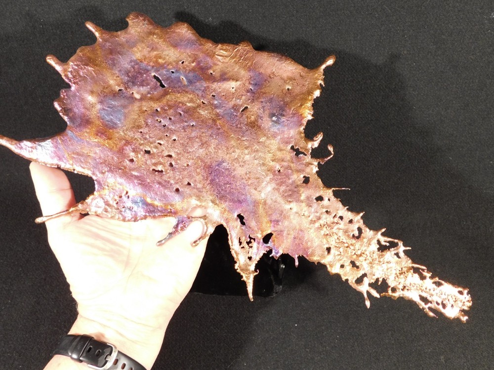 BIG! Bright Solid Solid COPPER Splash ART Sculpture Arizona 490gr