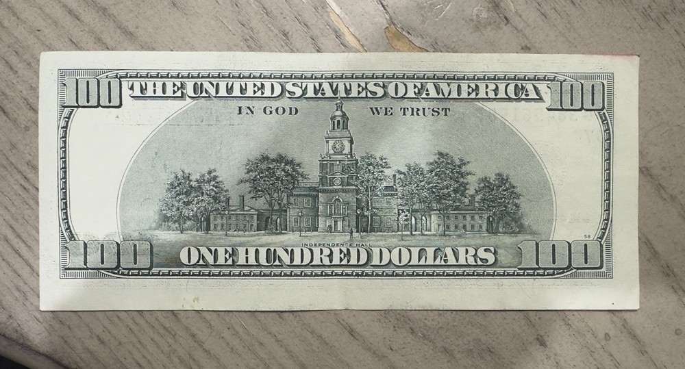 2003 $100 Federal Reserve Note – Major Dual-Side Misalignment Error – Rare!
