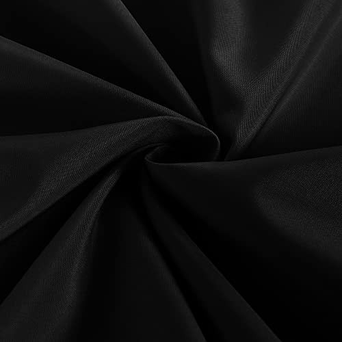 2 Pack Tablecloth Fitted Table Clothes for 4 Foot Rectangle 4FT | 2 Pack Black