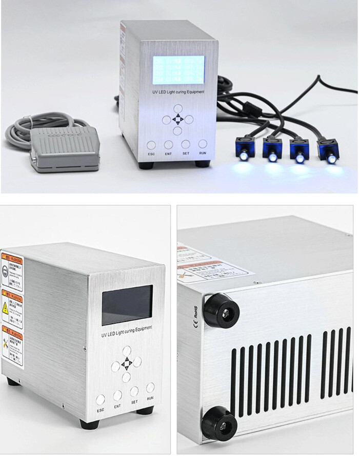 LCD Screen Display 365nm UV LED Spot Light Source Glue Curing Machine