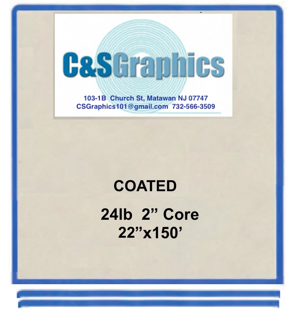 4 ROLL 22"x150' 24LB COATED BOND PLOTTER PAPER
