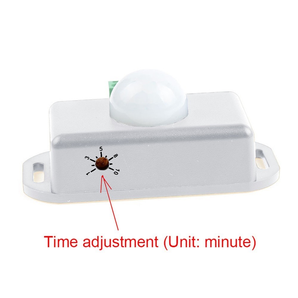 Smart PIR Motion Sensor Switch for 12V 24V LEDs Adjustable Lighting Duration
