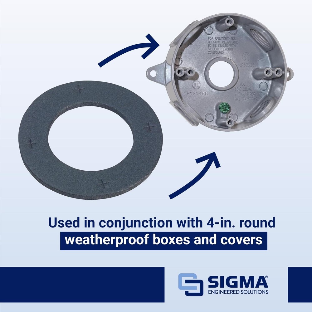 Sigma Electric 14002 Black Round Crosslinked Foam Replacement Gasket