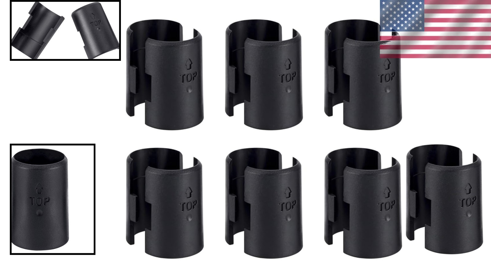 Wire Shelf Clips 12 Pack - Reliable ABS Clips for Perfectly Stabilized Shelves