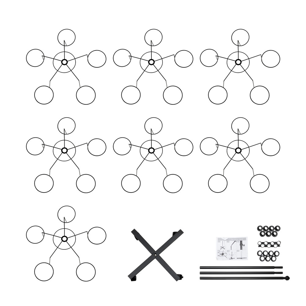 7-Layer Hats Cap Rotating Hanger Rack Height Adjustable Coat Hat Display Stand