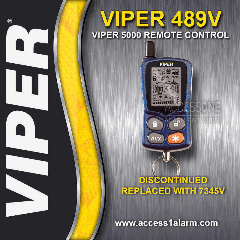 Viper 489V 2-Way LCD Remote Control Replacement Transmitter 7345V For Viper 5002