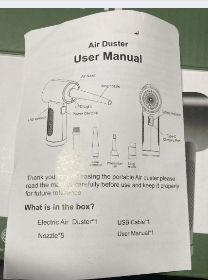 air duster cordless electric