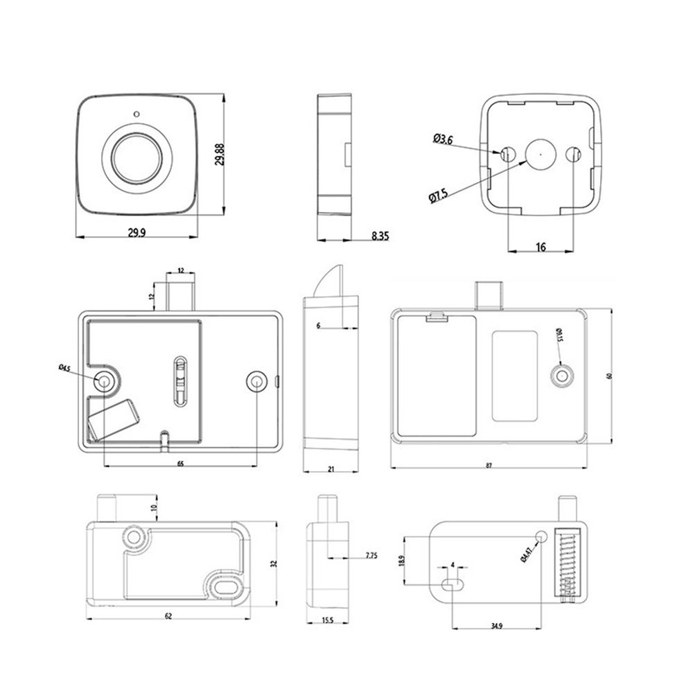 Efficient Fingerprint Drawer Lock with Administrator Features Available
