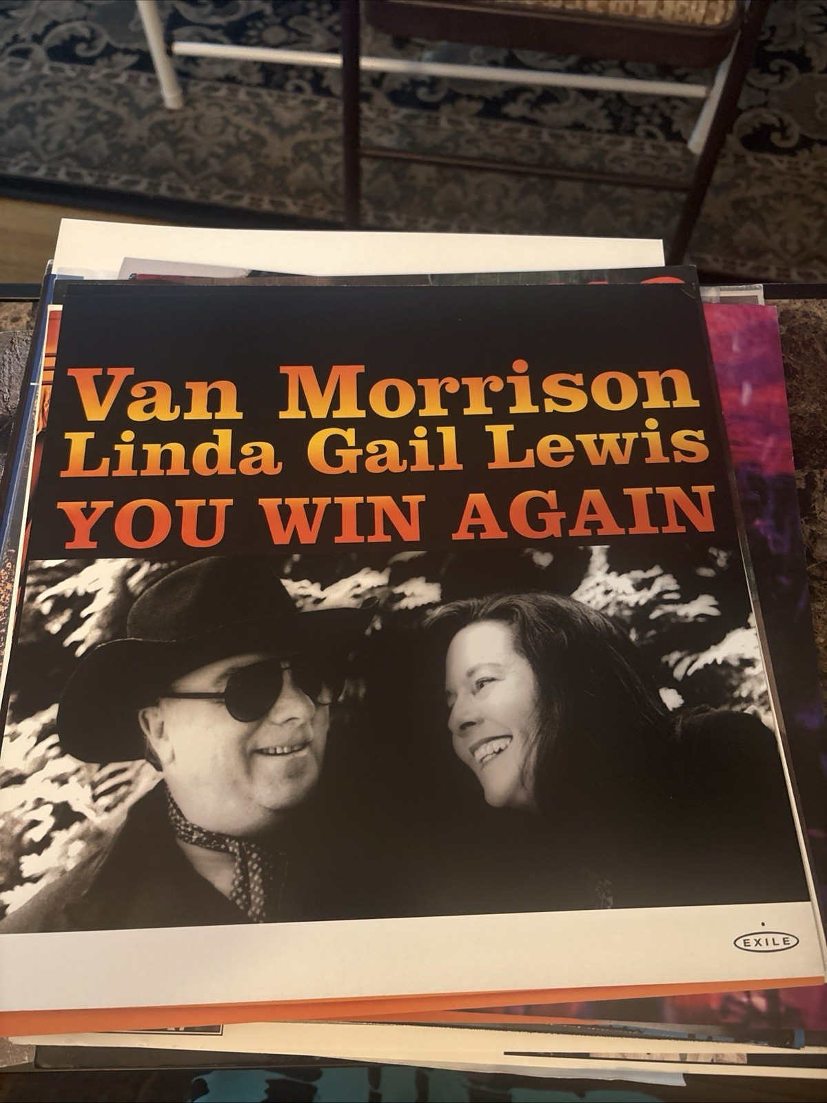 Van Morrison Linda Gail Lewis You Win Again Poster Flat 2000 Promo 12x12 RARE