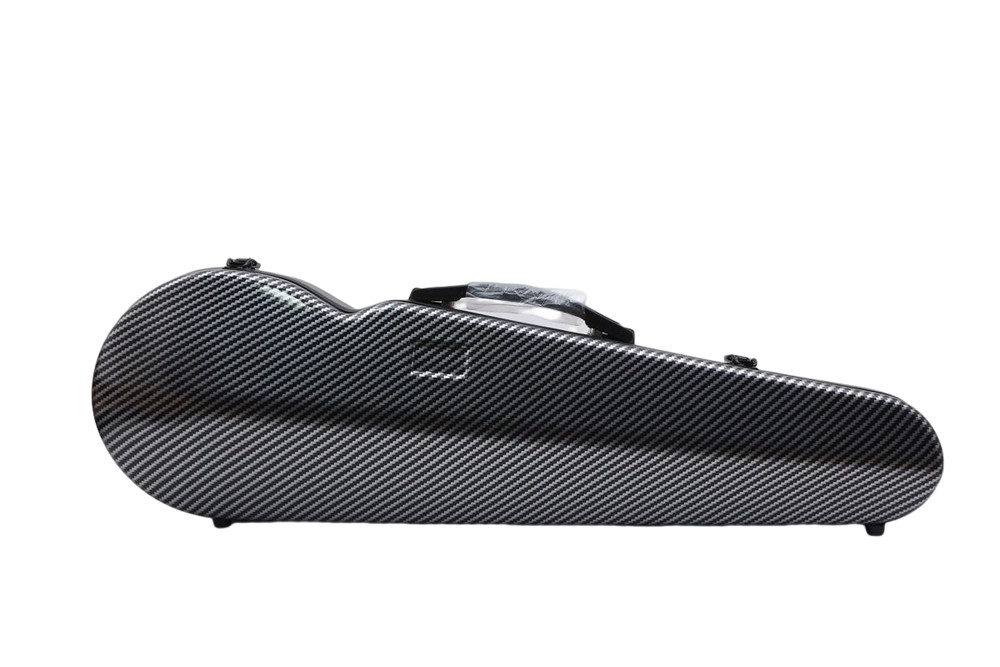 4/4 full size Durable Fiberglass Triangular Violin Case with Hygrometer,Black1