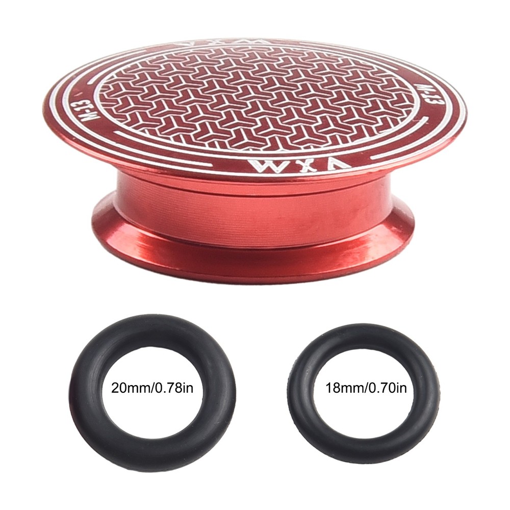 Red MTB Bicycle Crankset Dust Cover Cap Waterproof Three Dimensional Pattern