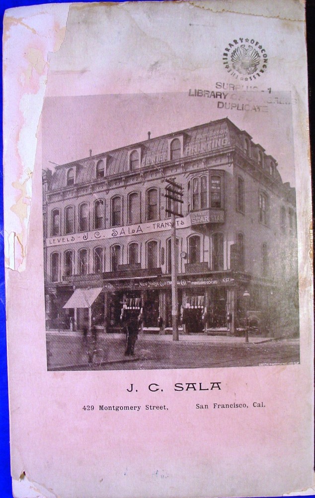 1896 Sala Surveying Insts. Catalog (after Roach)