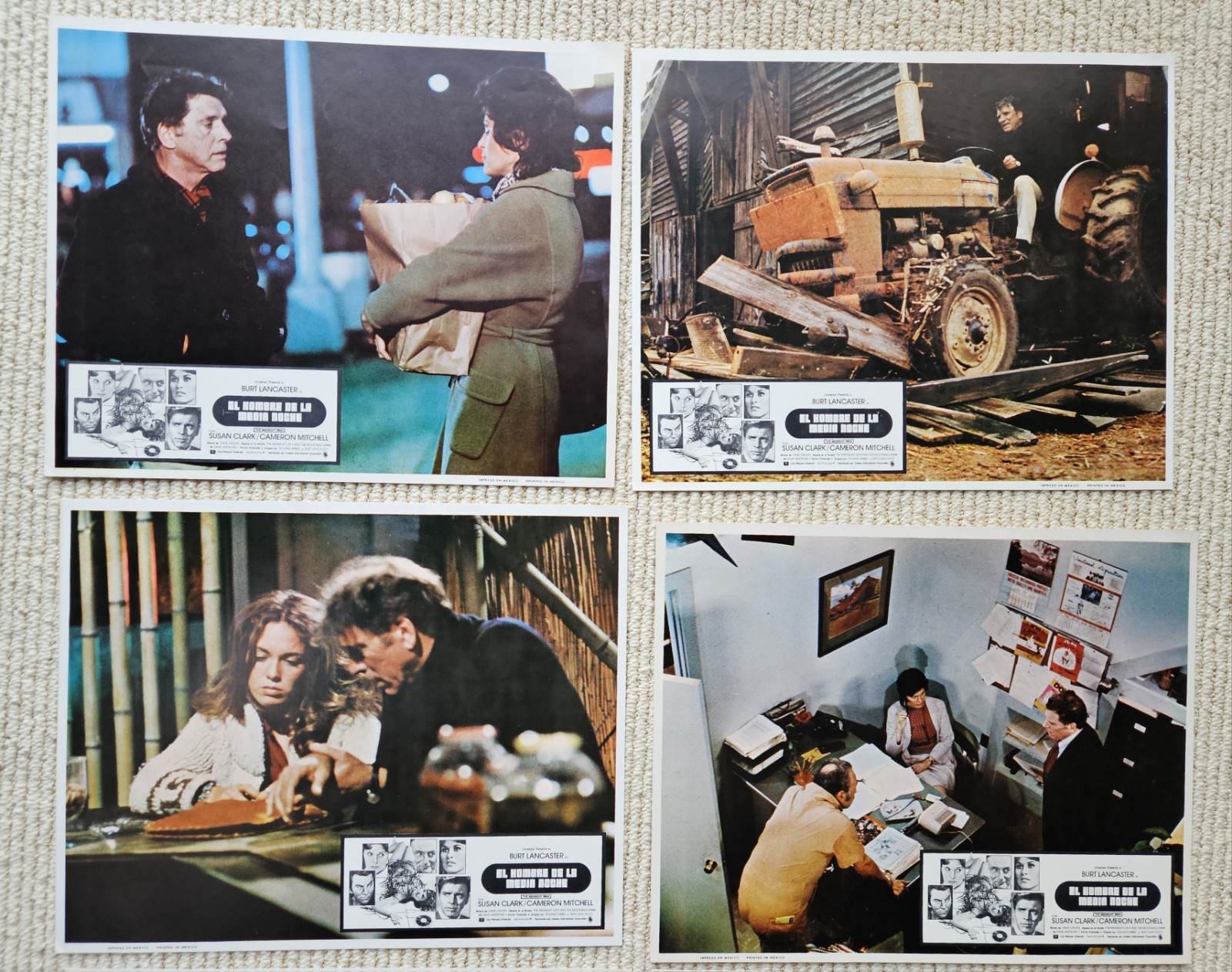 Girl From Petrovka + Midnight Man, 2X original 11x14 lobby sets SPANISH