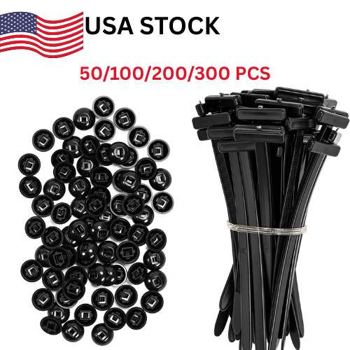 Heavy Duty Nylon Universal Cable Tie Buckle Self Locking Nylon Zip Ties Holder