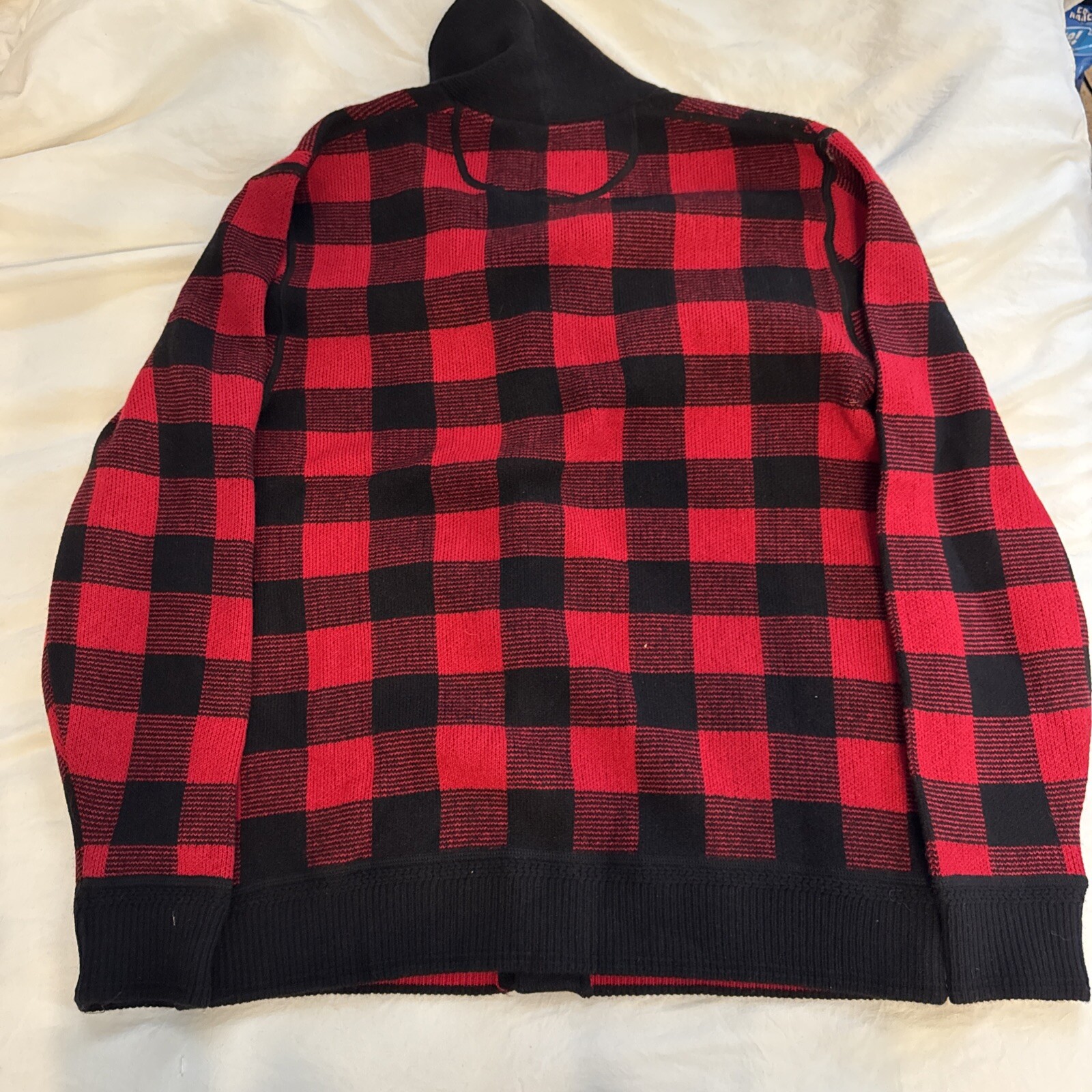 Polo Ralph Lauren Wool Buffalo Plaid Shawl Cardigan Sweater Men’s Large NWT $298