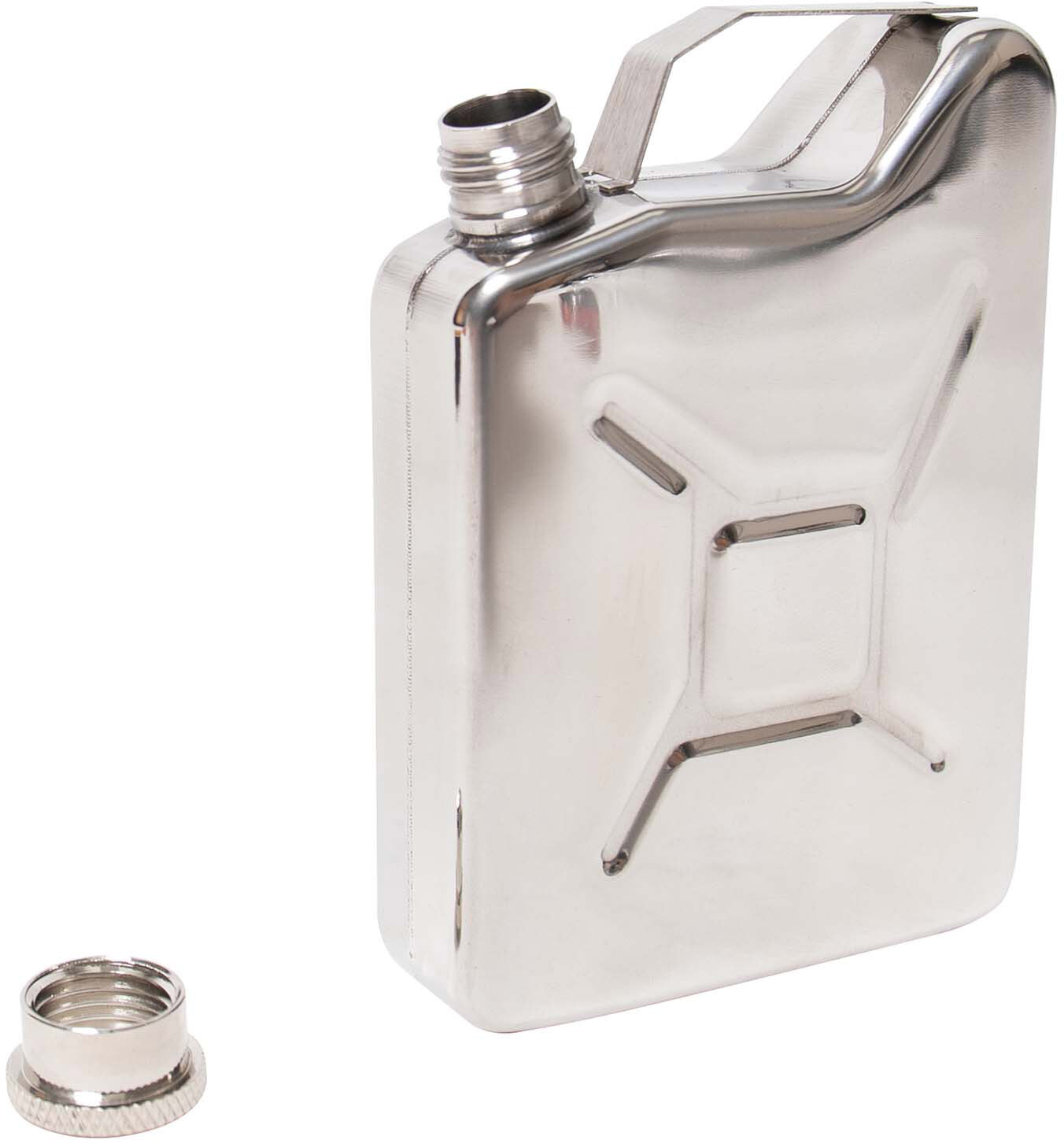 Stainless Steel Mini Jerry Gas Can Flask Liquid Fluid 6 oz.