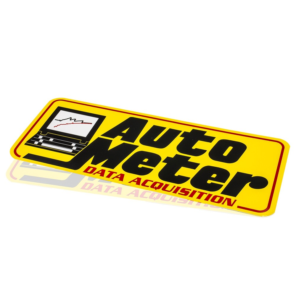 AUTOMETER 9" Data Acquisition Decal, Yellow