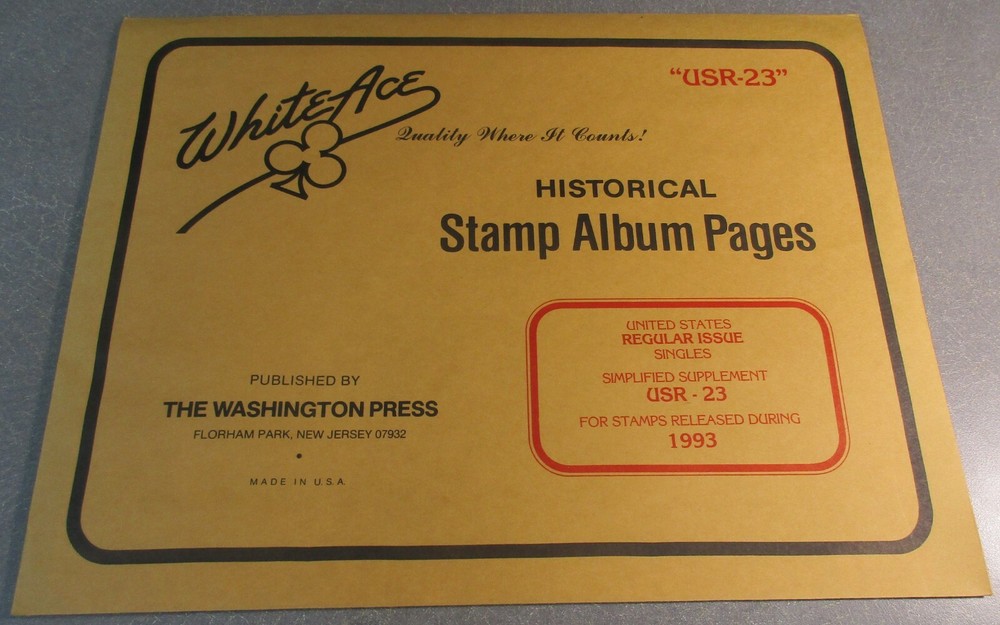 WHITEACE USR-23 HISTORICAL STAMP ALBUM PAGES STAMPS RELEASED 1993 W/FREE SHP.
