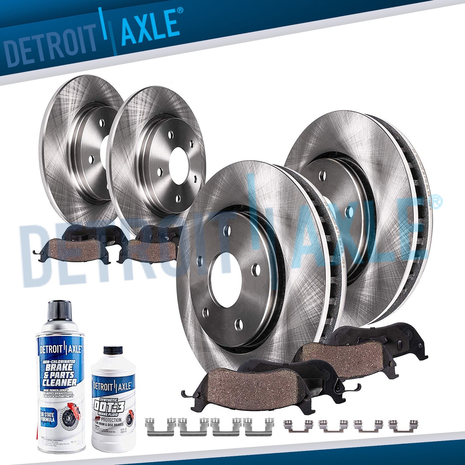 Front and Rear Disc Rotors Ceramic Brake Pads for 300 Charger Challenger Magnum