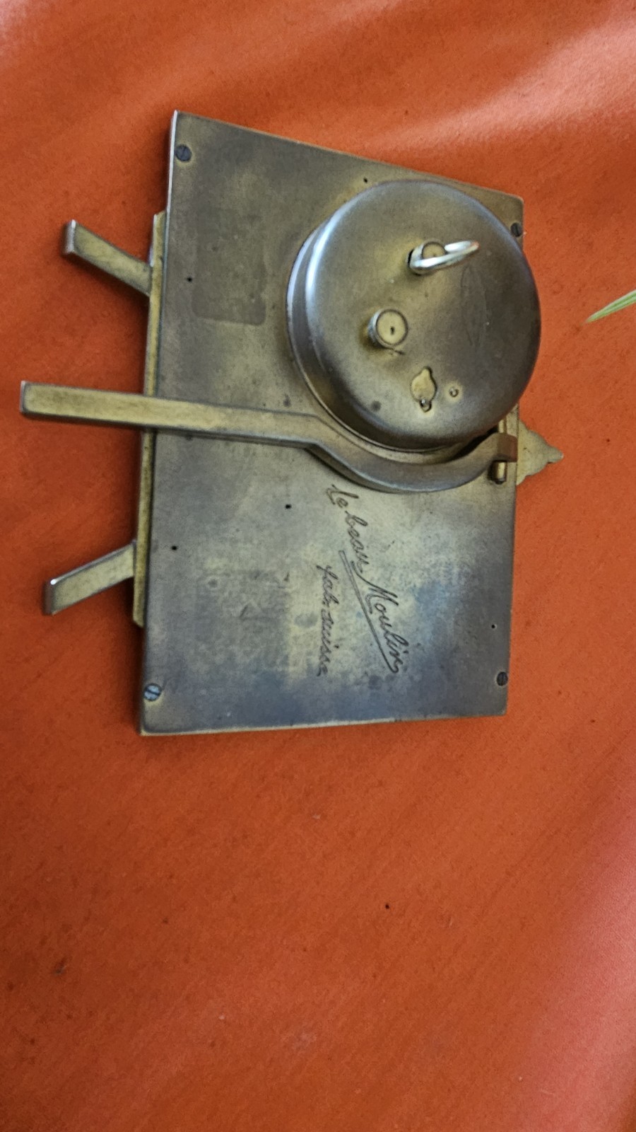 Vintage Mini Art Desk Clock Wind Mill Animated Didisheim Goldschmid Fils Working