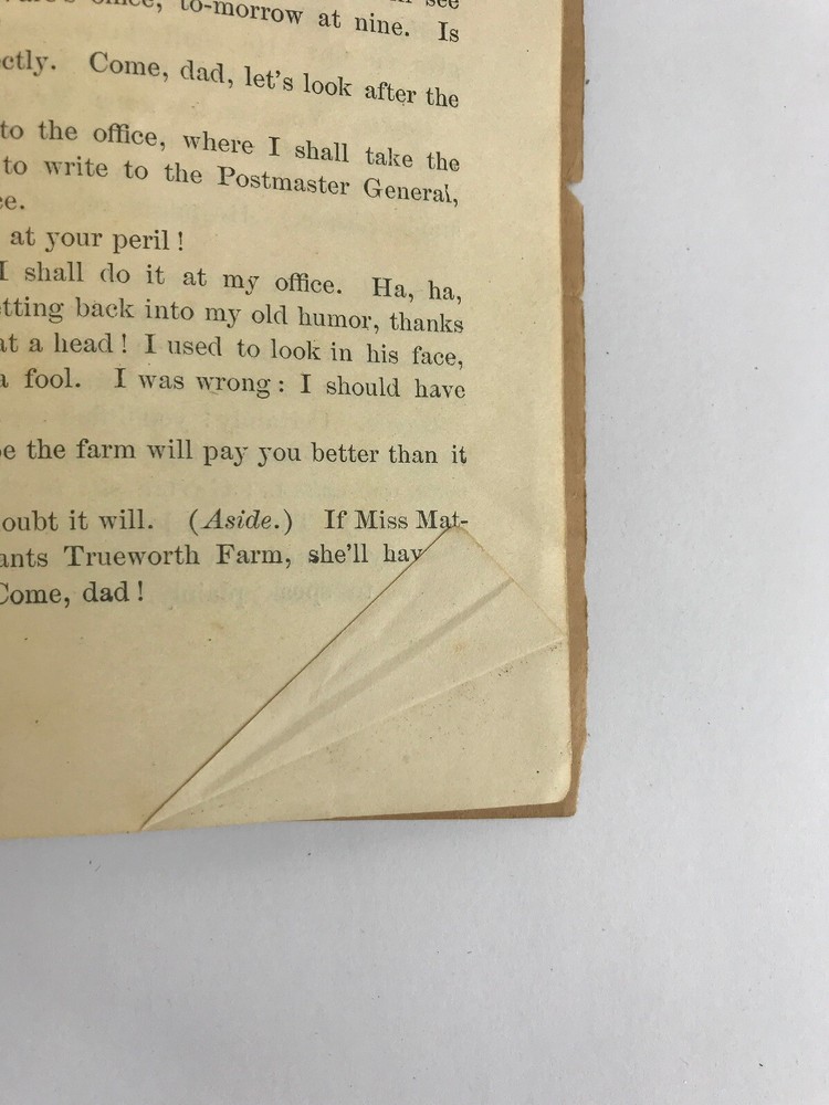 1889 Play Book Script "Enlisted For The War" Bakers Dramatic Publishing Chicago