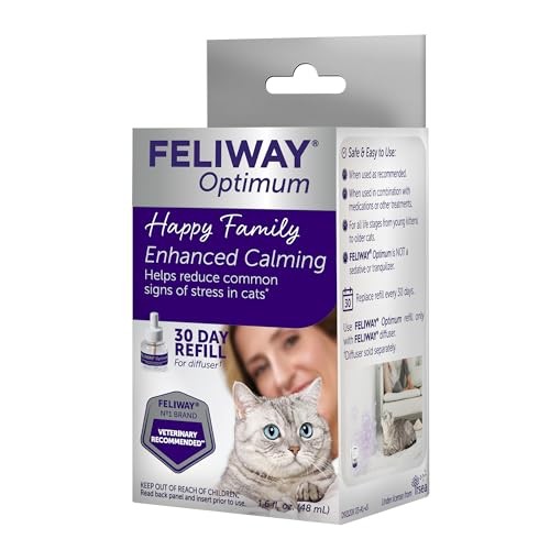 FELIWAY® Optimum 30 Day Cat Calming Refill for Pheromone 1 pack, Translucent