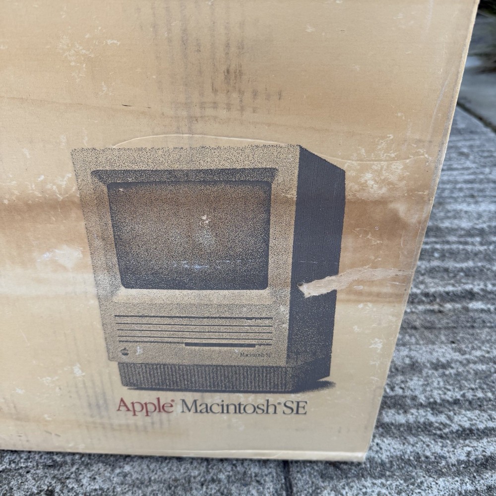 Apple Macintosh SE Original Box Vintage Computer Packaging Only EMPTY Display