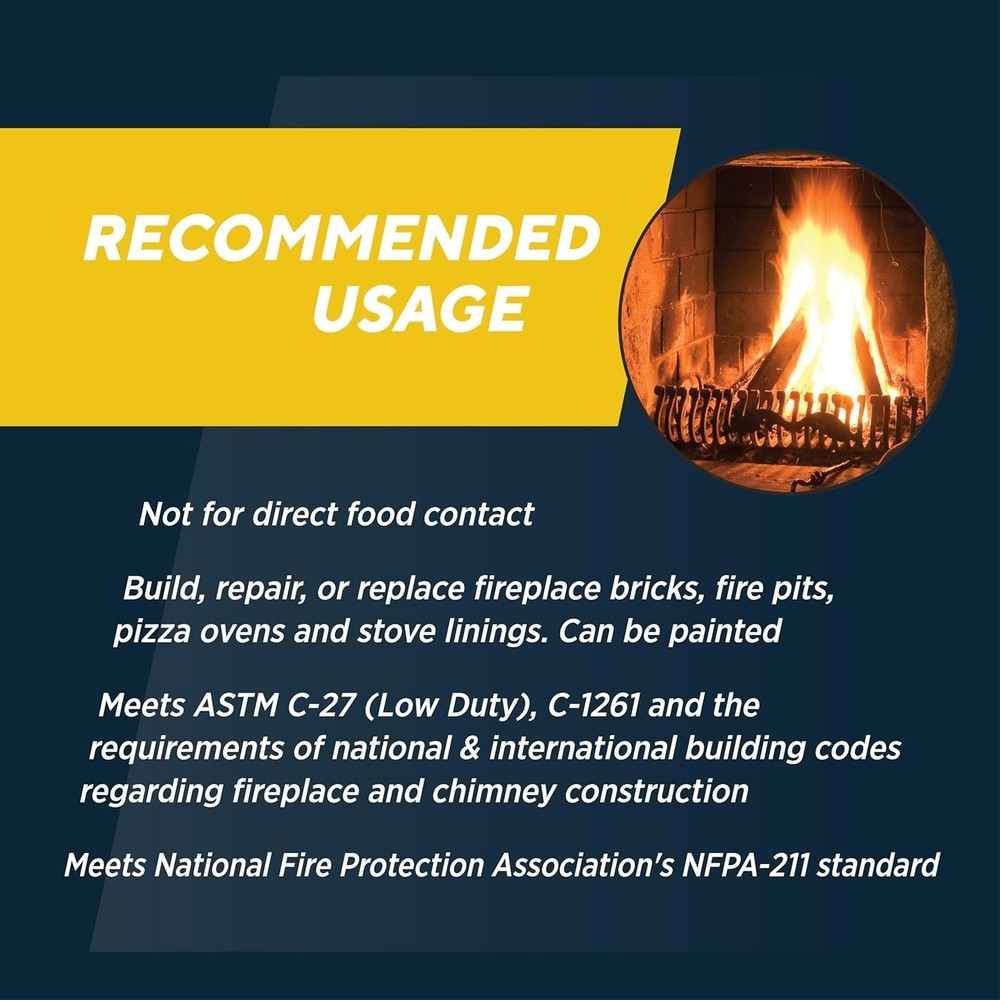 Rutland Fire Bricks, Properly Cured High Temperature FireBrick, -Made Residen...