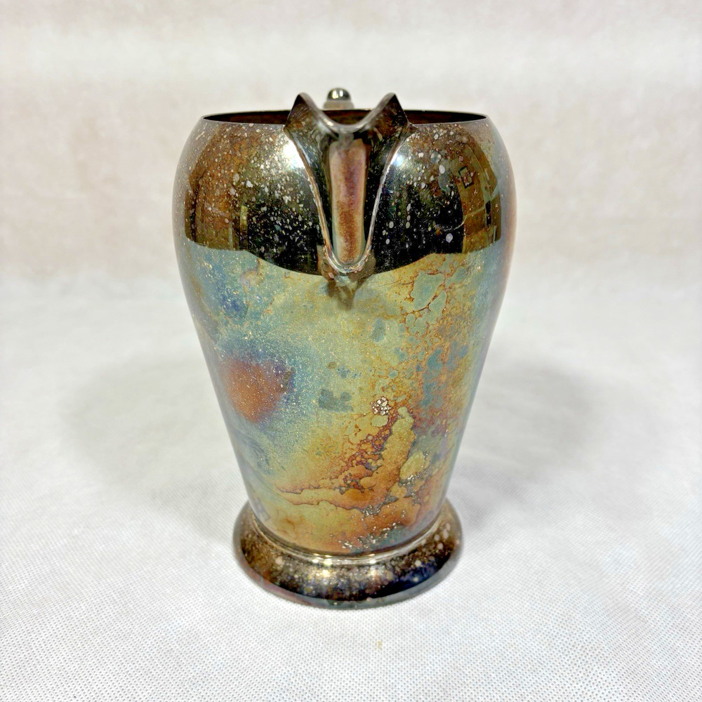 Vintage Academy Silver On Copper Pitcher #105