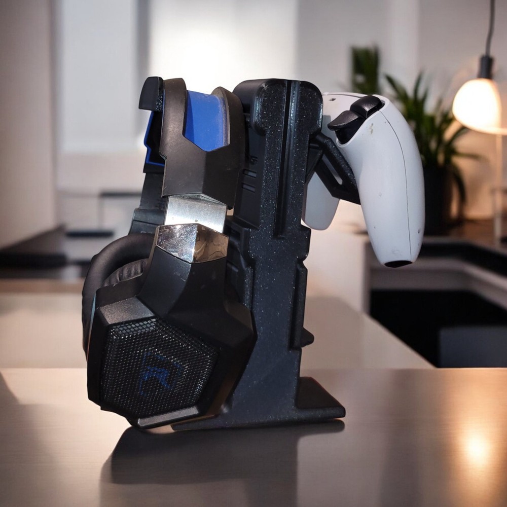 Universal Gaming Controller Tower | Controller Stand & Headphone Hanger - Cu