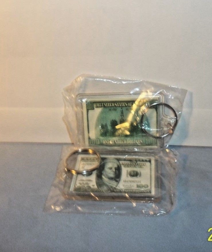 Benjamin Franklin $100 Bill Key Chain