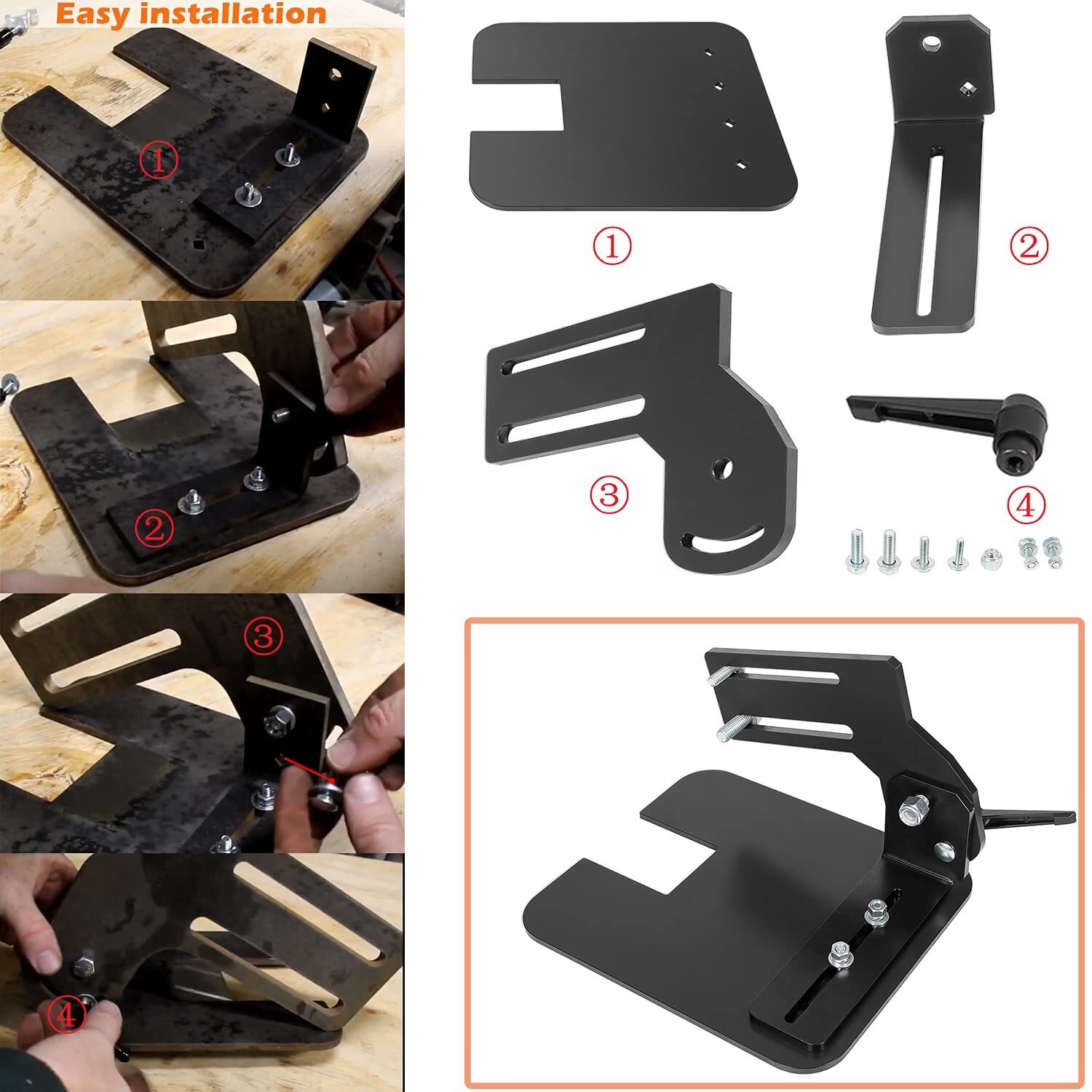 2" x 72" Knife Bevel Grinding Jig Tool OBM Belt Grinder Tilt Table Flat Platen
