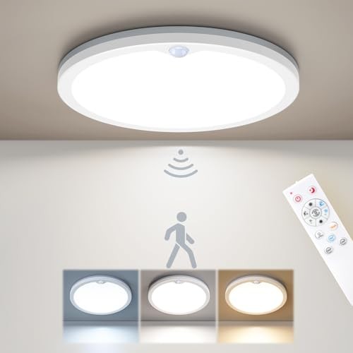 Motion Sensor Ceiling Light with Remote, Night Light 2000K, 8.7 Inch 1 Pack