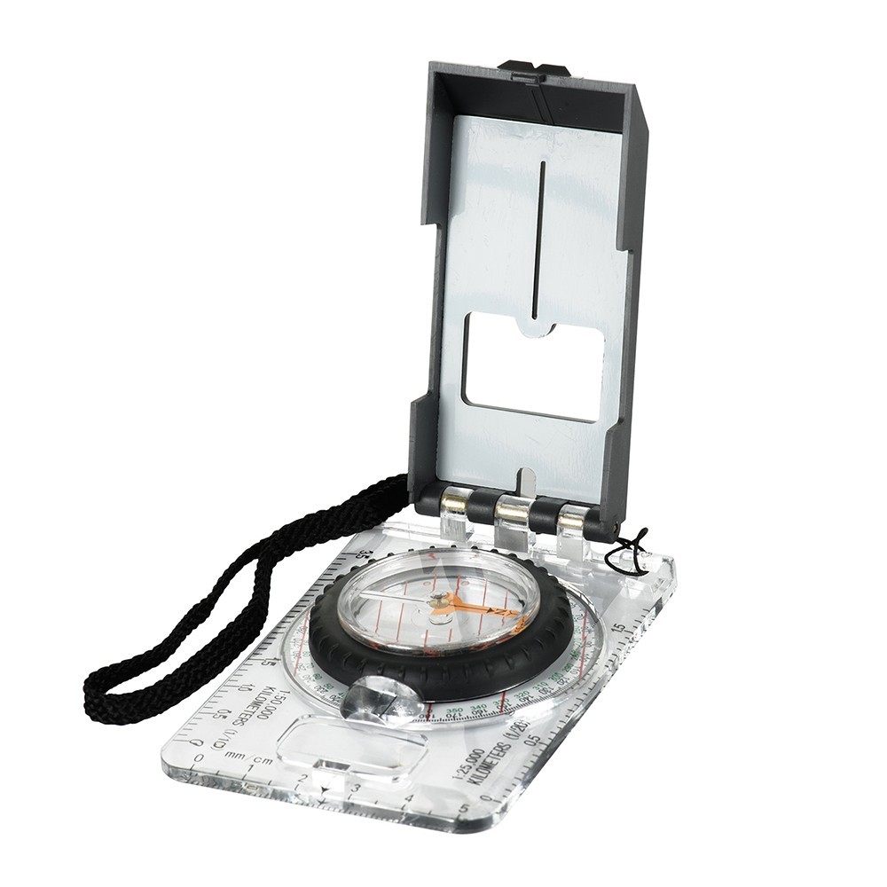 M-Tac Large Map Compass w/ Mirror Baseplate Orienteering Hiking Navigation