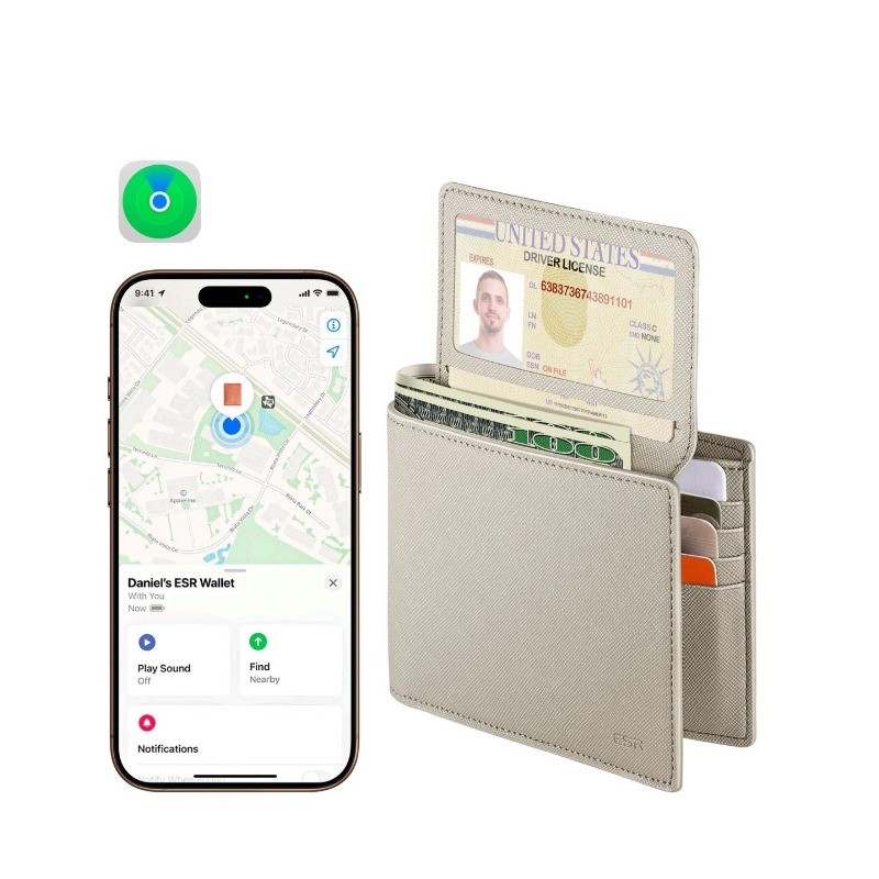 Classic Geo Wallet Men Full Find My Functionality Thin & Lightweight Gift