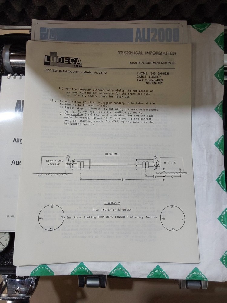 ALI 2000 MACHINE SHAFT ALIGNMENT TOOL