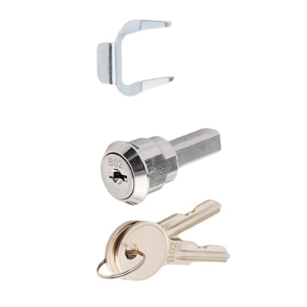 A Set Silver Universal Stainless Toolbox Lock For Movable Tool Cabinet Drawer