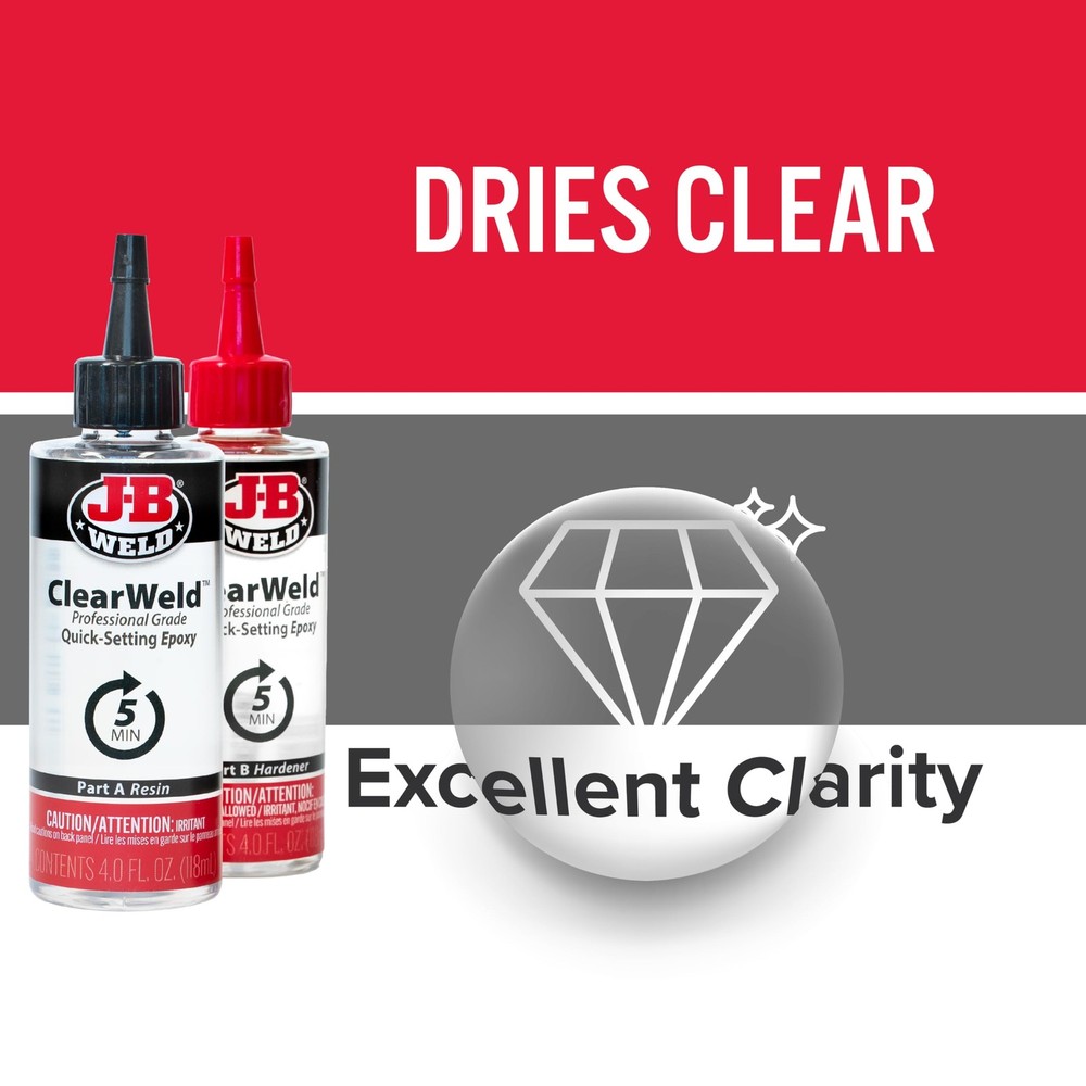 Pro Size ClearWeld 5 Minute Set Epoxy