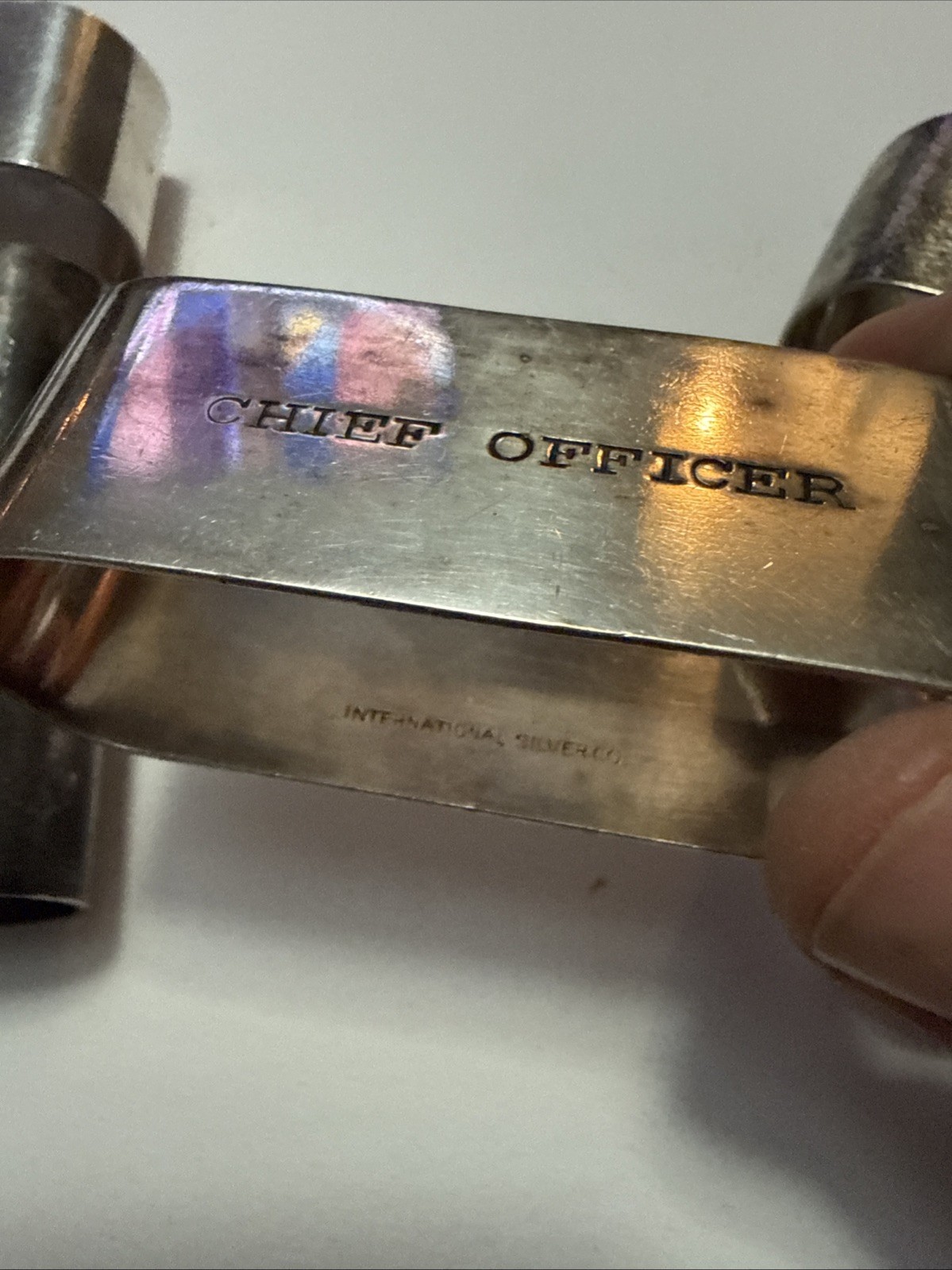 Rare Lot Of 7 INTERNATIONAL SILVER CO. USSB (US SHIPPING BOARD) NAPKIN RINGS