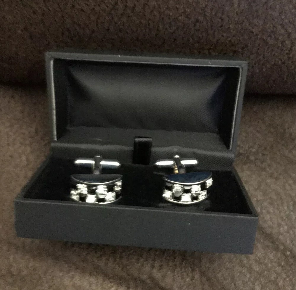 Cufflinks - Bejeweled Arch Cufflinks