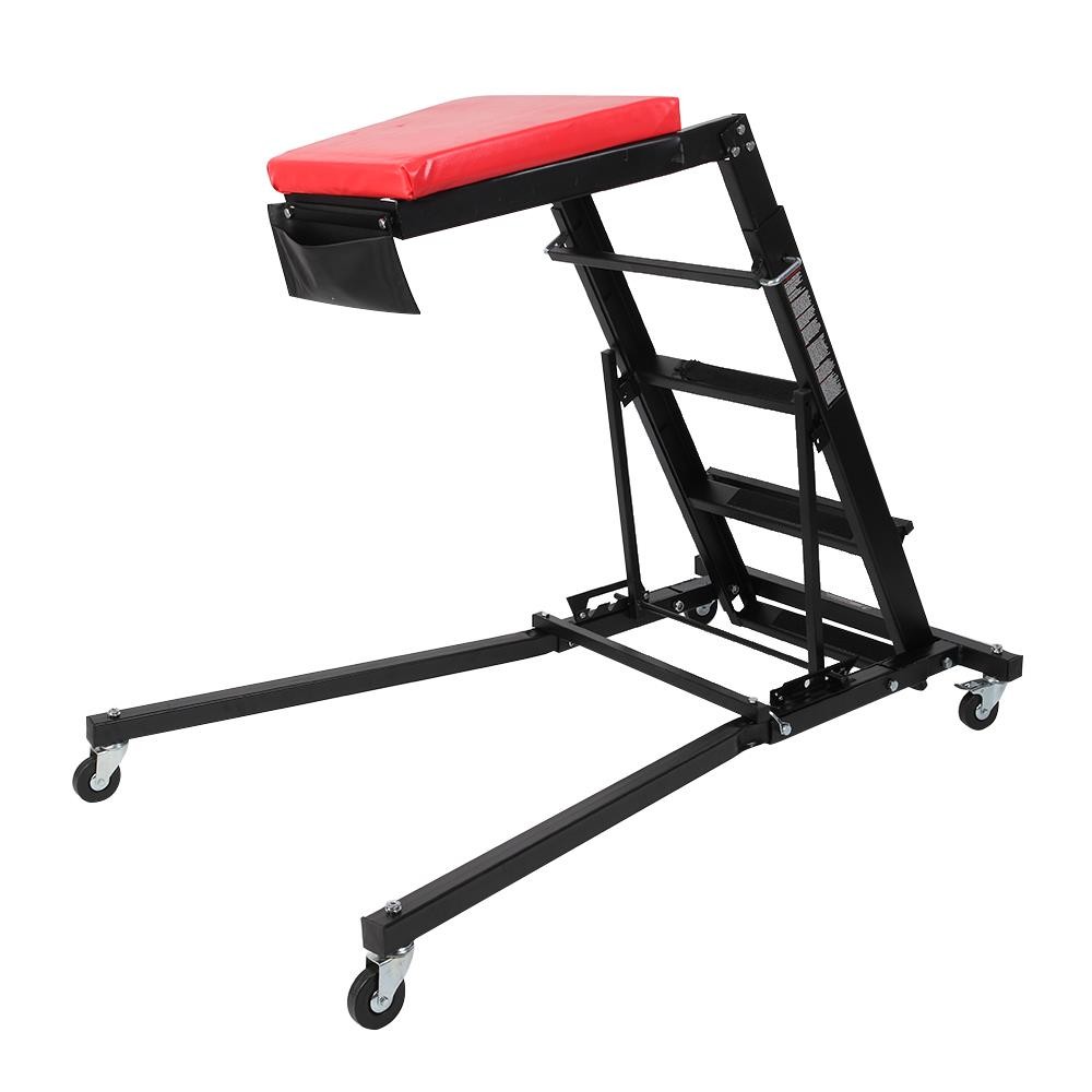 Top Easy Engine Access Foldable Creeper Garage Workshop Black